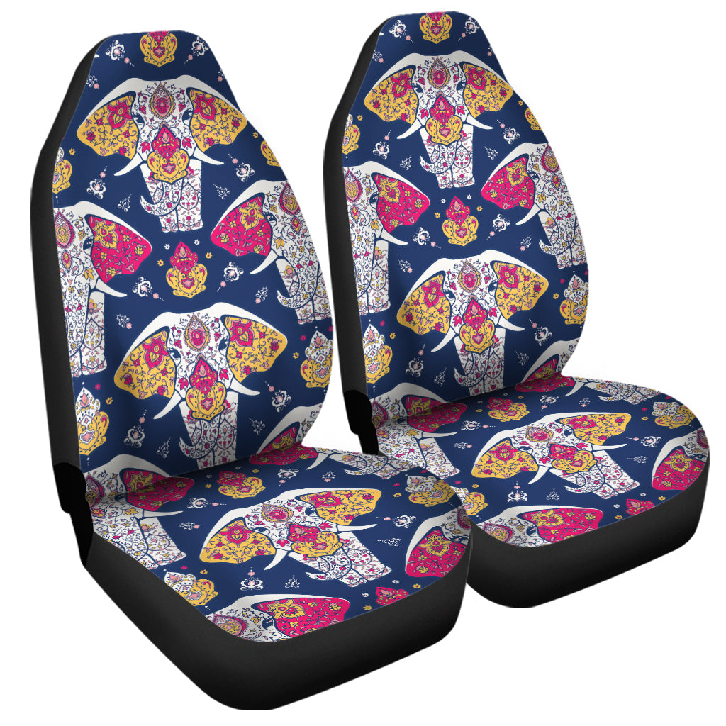 Indian Floral Elephant Pattern Print Universal Fit Car Seat Covers