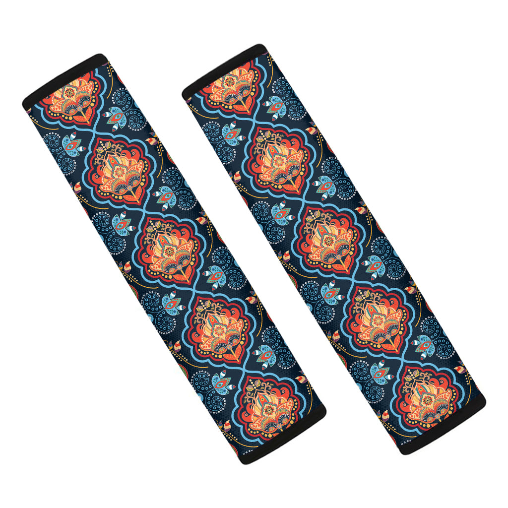 Indian Floral Paisley Pattern Print Car Seat Belt Covers