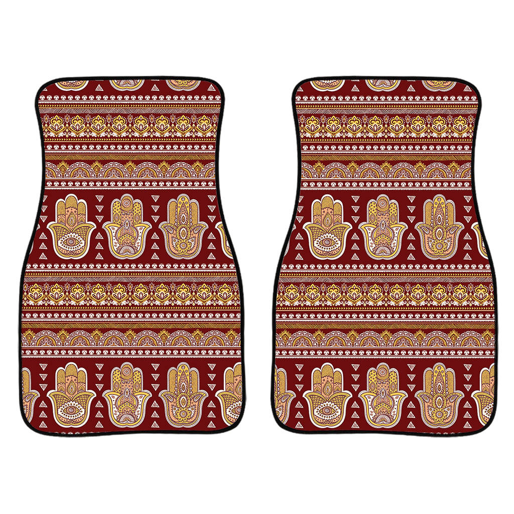 Indian Hamsa Hand Print Front Car Floor Mats