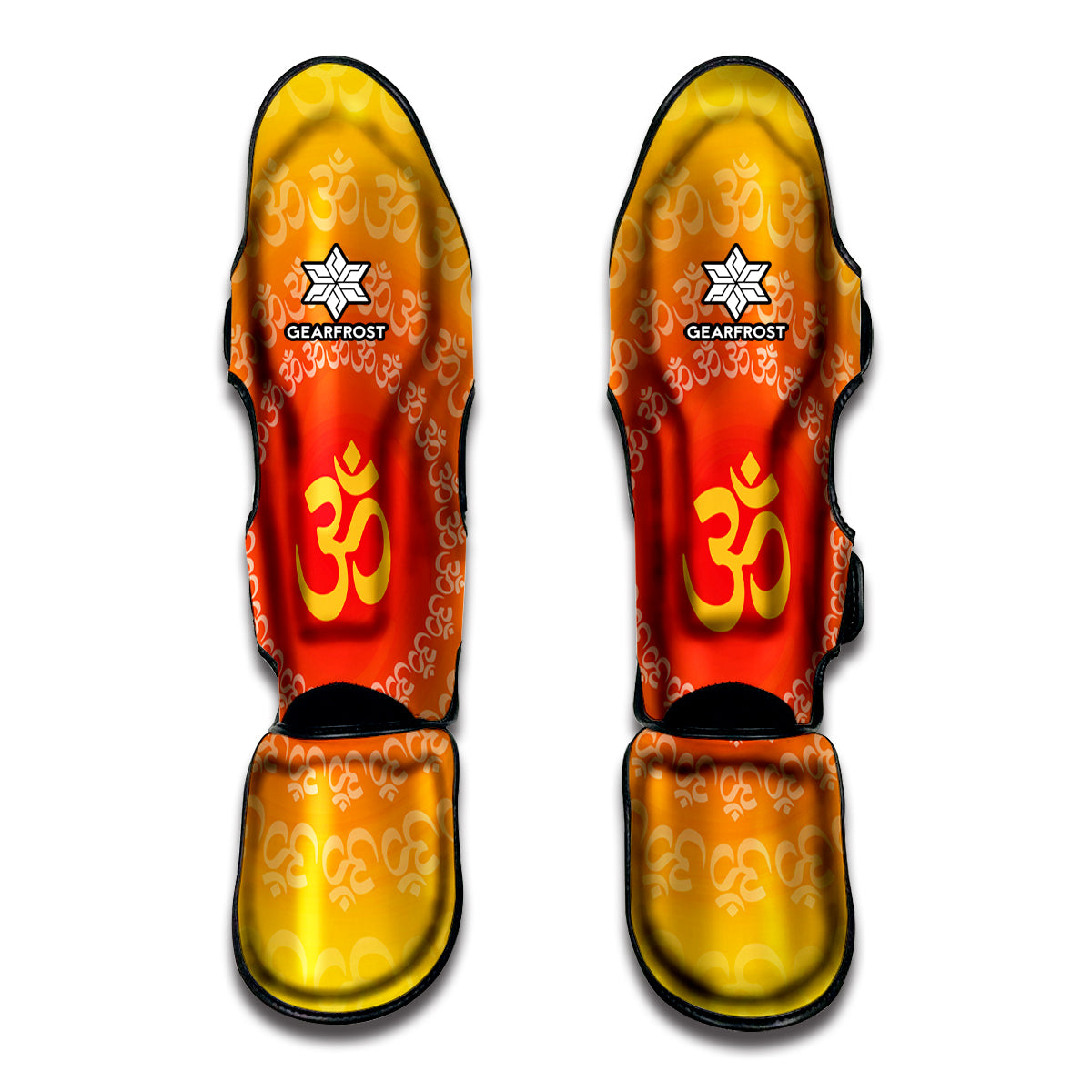 Indian Om Sign Print Muay Thai Shin Guards