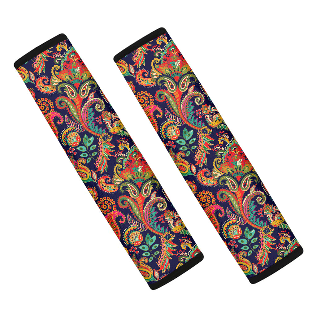 Indian Paisley Pattern Print Car Seat Belt Covers