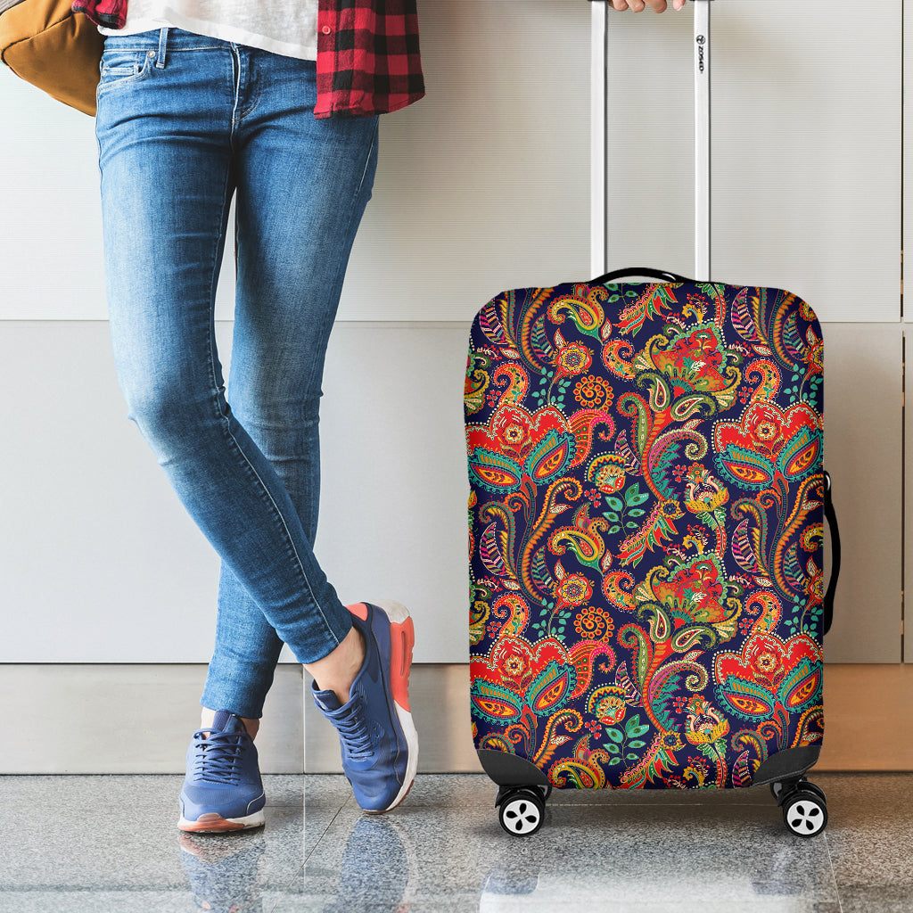 Indian Paisley Pattern Print Luggage Cover