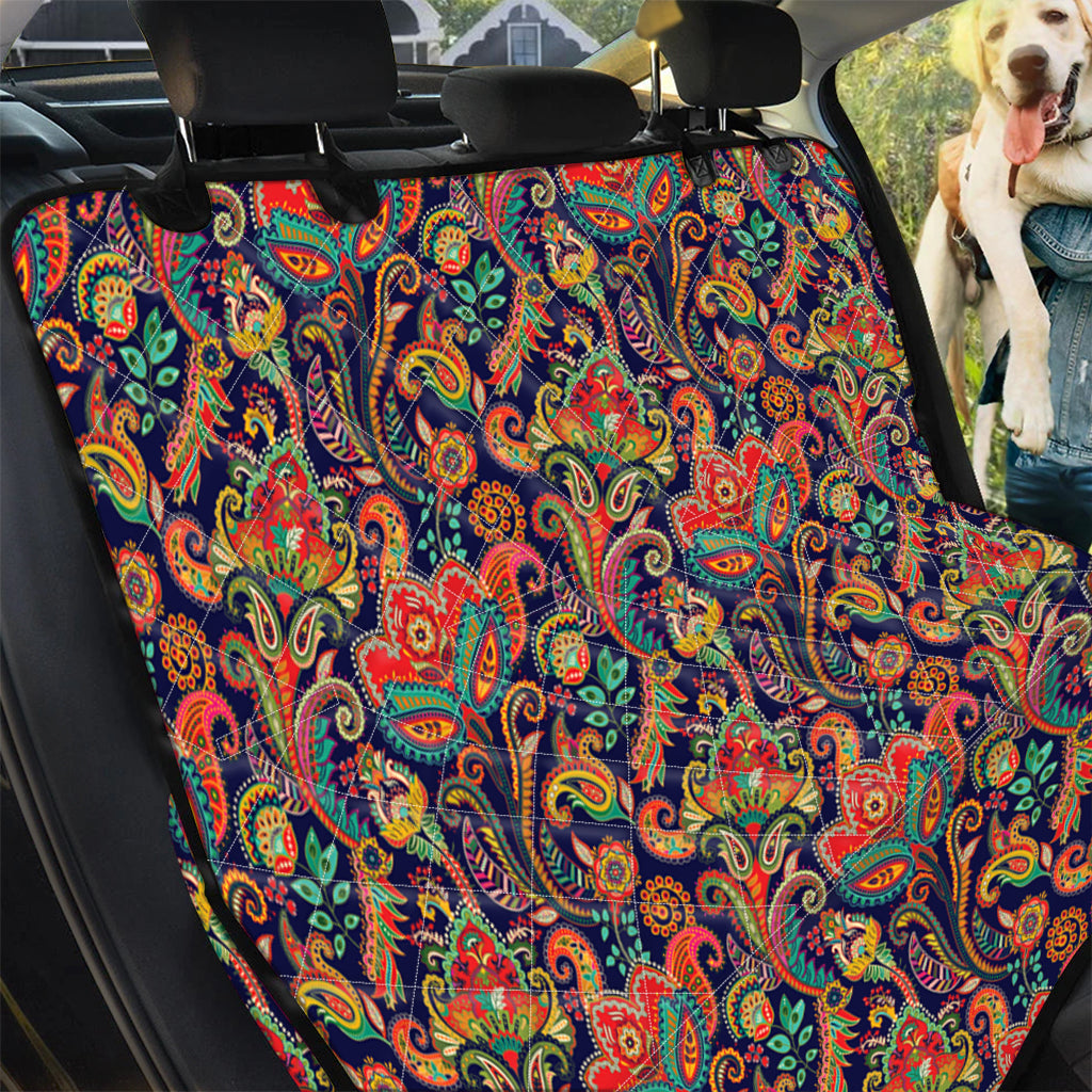 Indian Paisley Pattern Print Pet Car Back Seat Cover