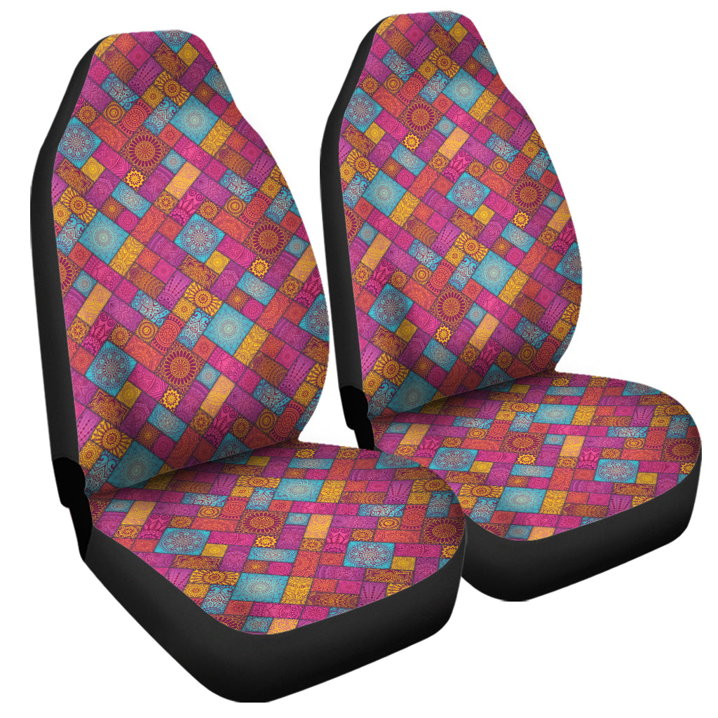 Indian Patchwork Pattern Print Universal Fit Car Seat Covers