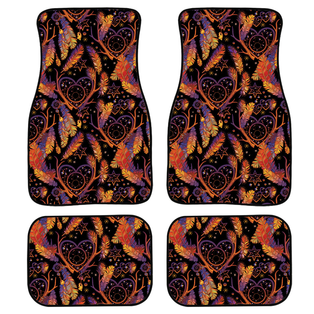 Indian Tribal Dream Catcher Print Front and Back Car Floor Mats