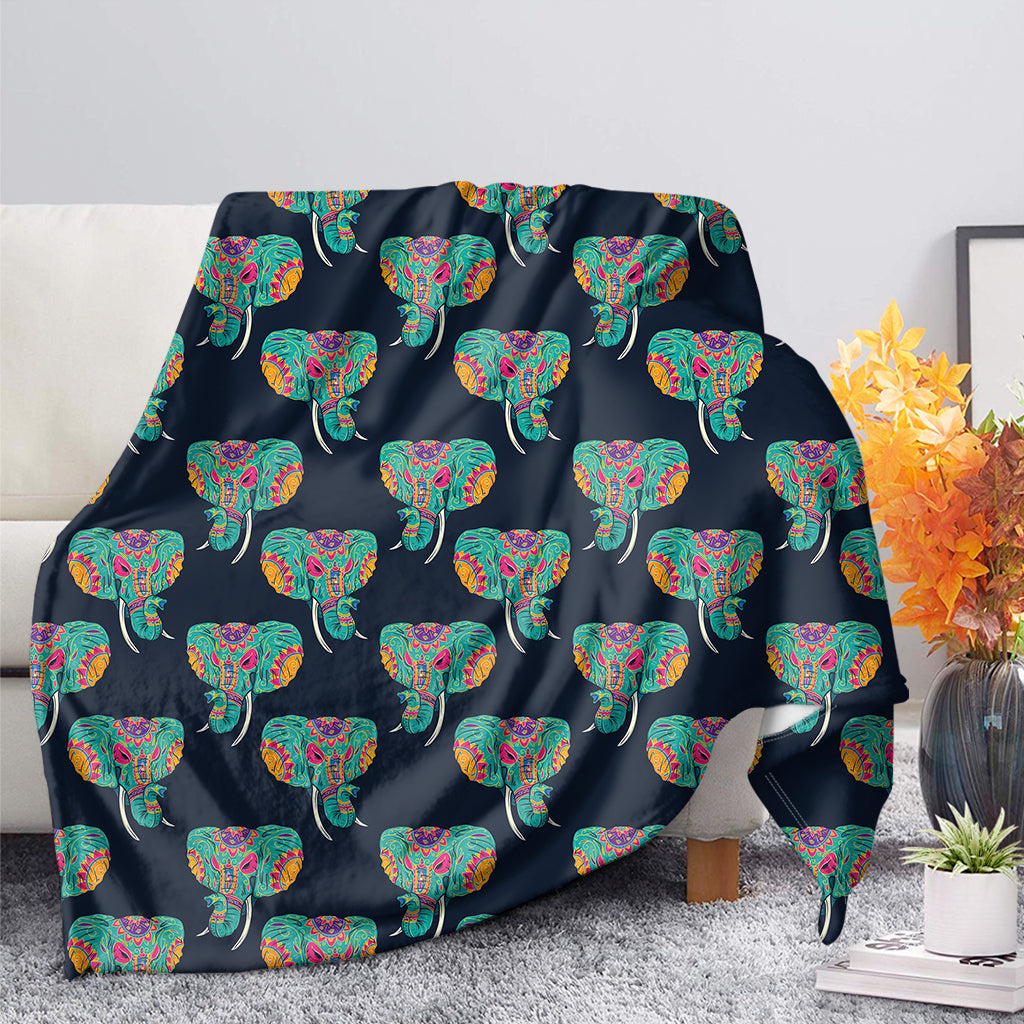 Indian Tribal Elephant Pattern Print Blanket