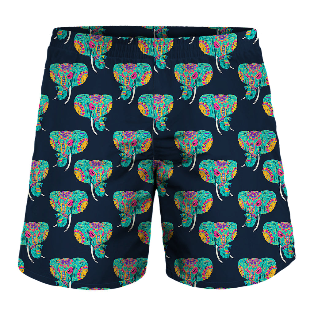 Indian Tribal Elephant Pattern Print Men's Shorts