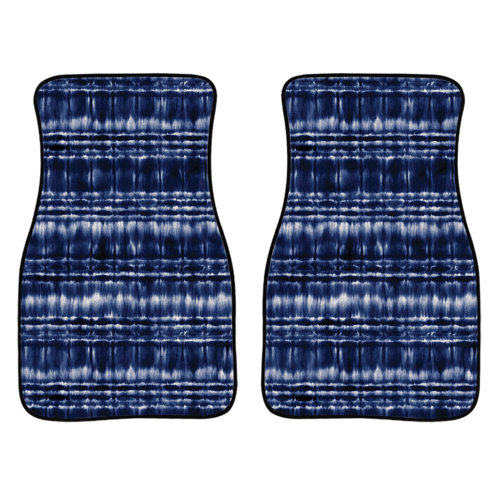 Indigo Dye Shibori Print Front Car Floor Mats