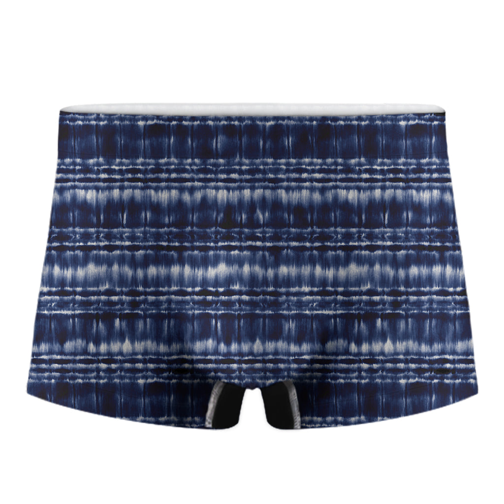 Indigo Dye Shibori Print Men's Boxer Briefs