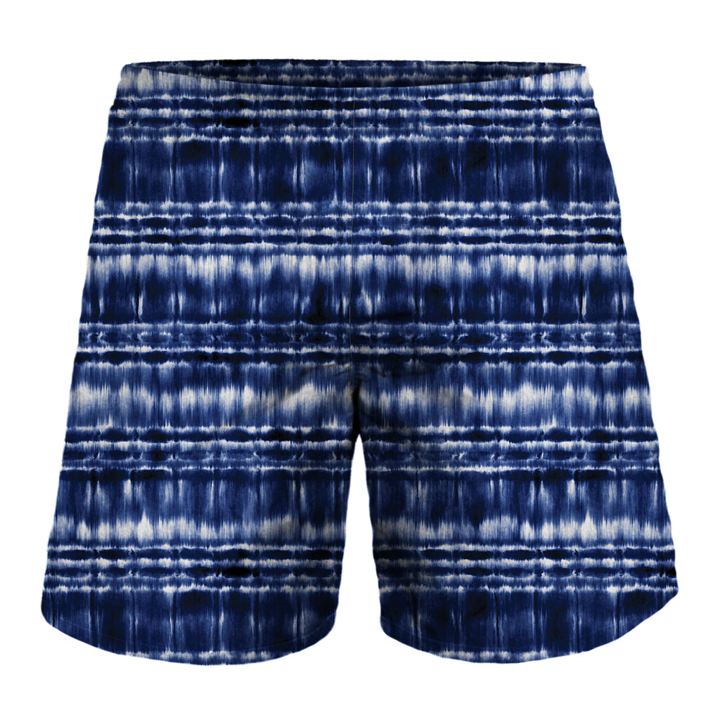 Indigo Dye Shibori Print Men's Shorts