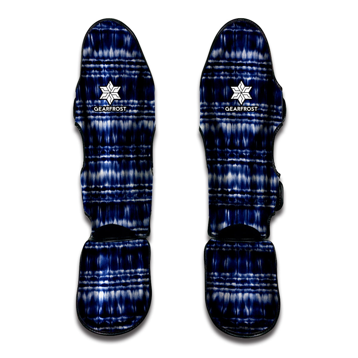 Indigo Dye Shibori Print Muay Thai Shin Guards