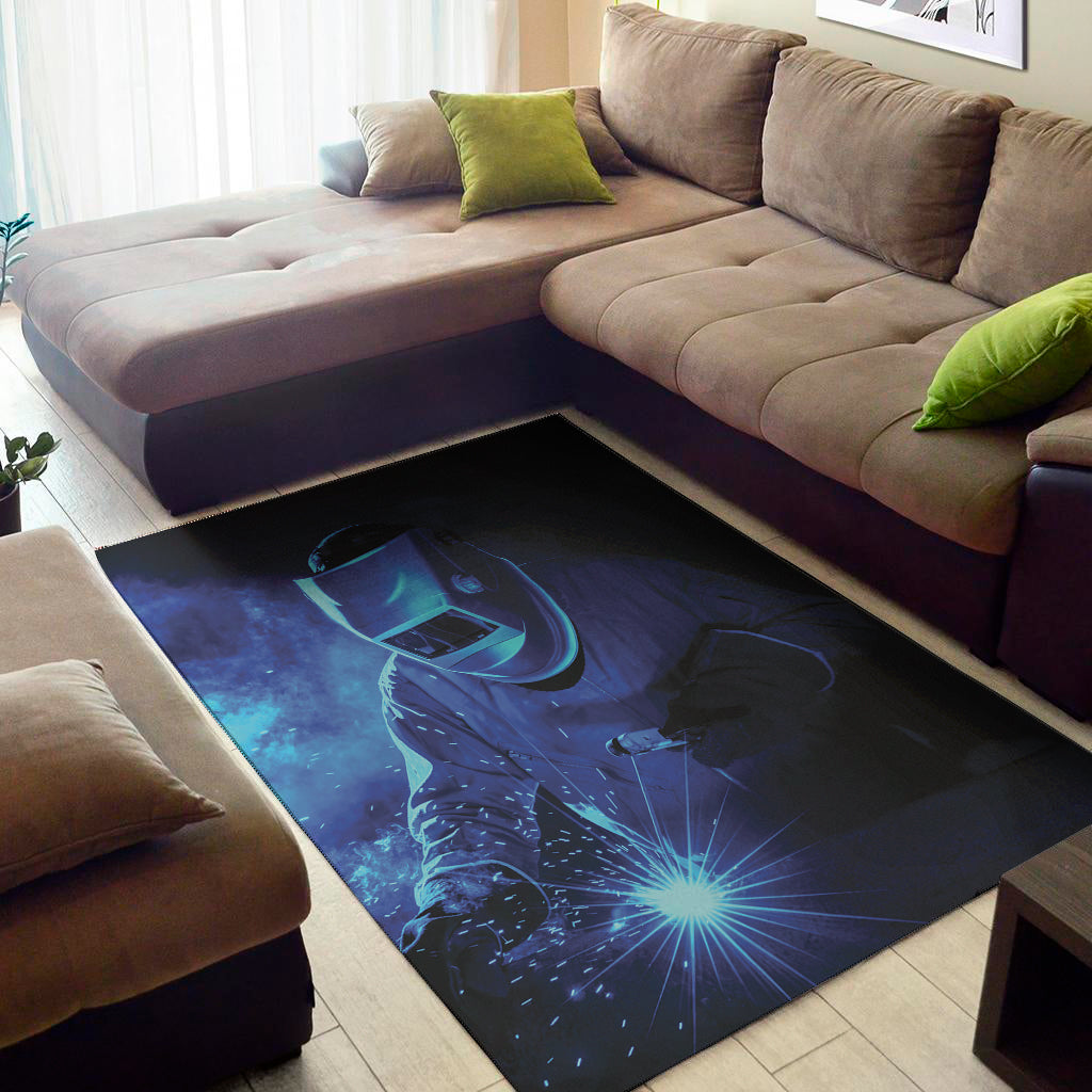 Industrial Welder Print Area Rug