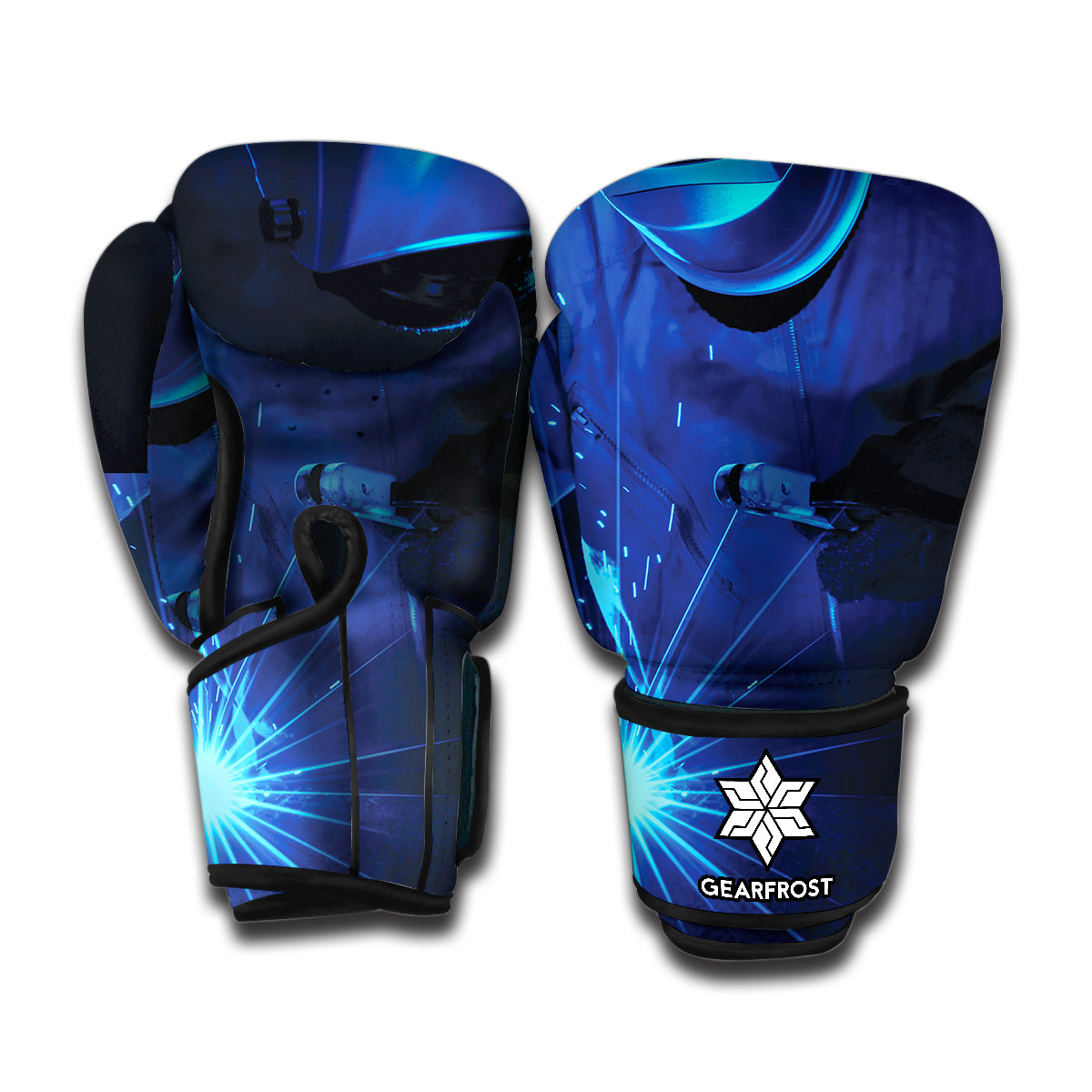 Industrial Welder Print Boxing Gloves