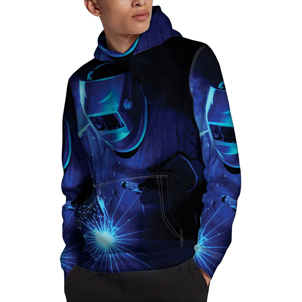 Industrial Welder Print Pullover Hoodie