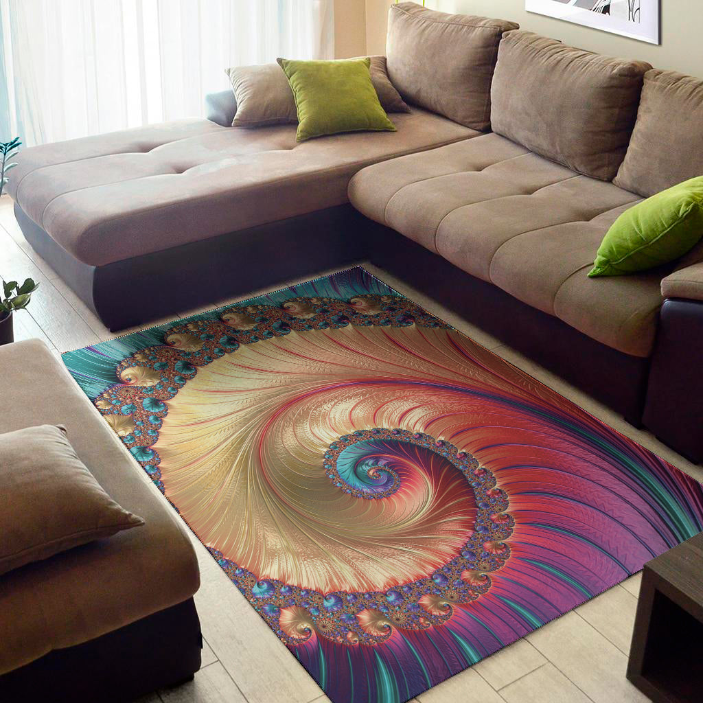 Infinite Fractal Print Area Rug