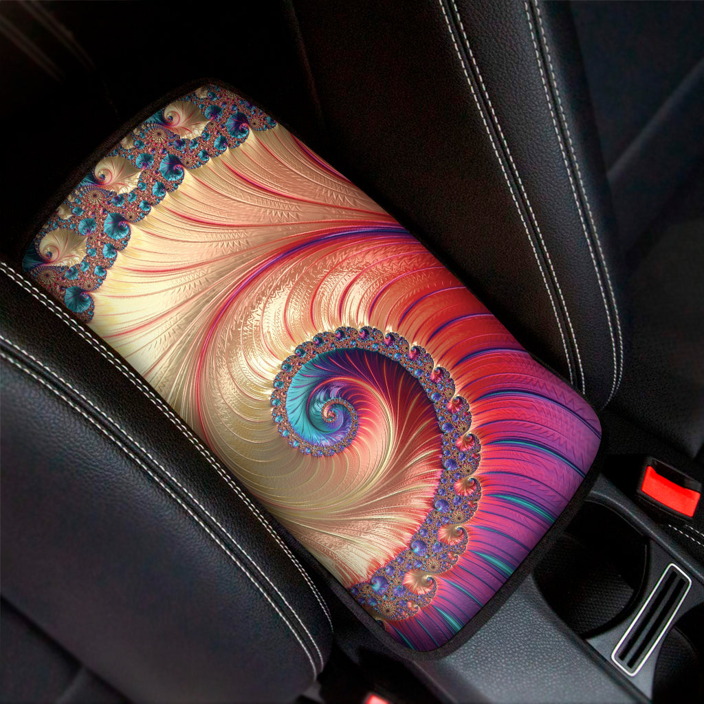 Infinite Fractal Print Car Center Console Cover