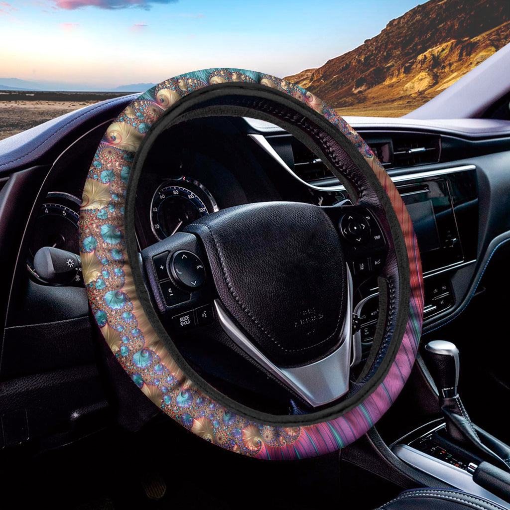 Infinite Fractal Print Car Steering Wheel Cover