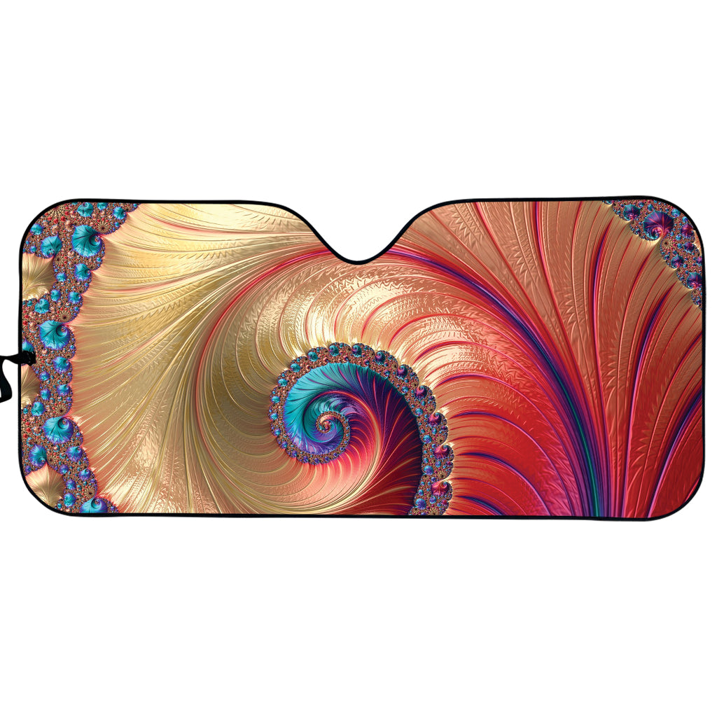 Infinite Fractal Print Car Sun Shade