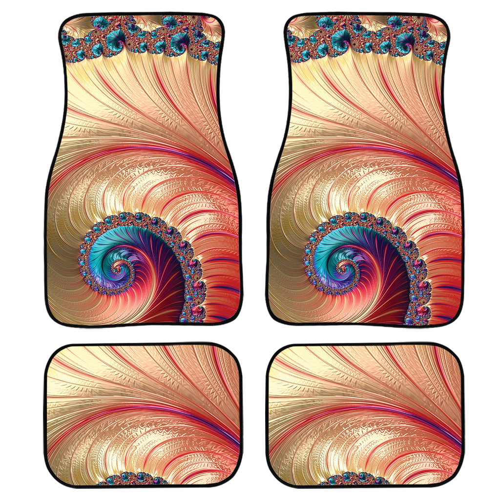 Infinite Fractal Print Front and Back Car Floor Mats