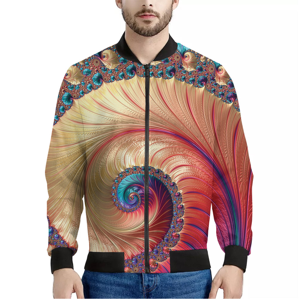 Infinite Fractal Print Men's Bomber Jacket