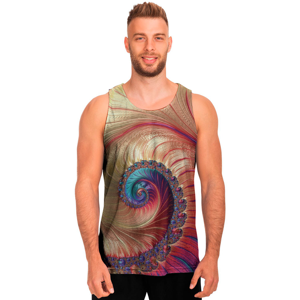 Infinite Fractal Print Men's Tank Top