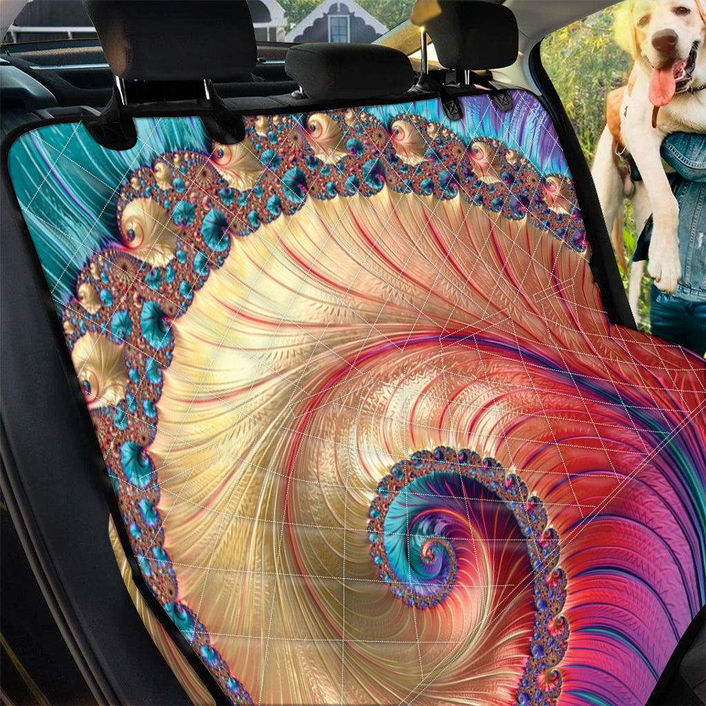 Infinite Fractal Print Pet Car Back Seat Cover