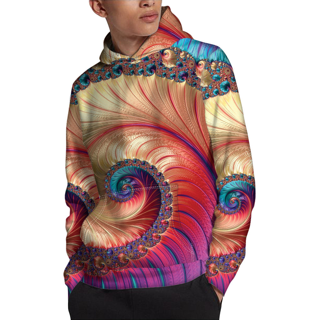 Infinite Fractal Print Pullover Hoodie