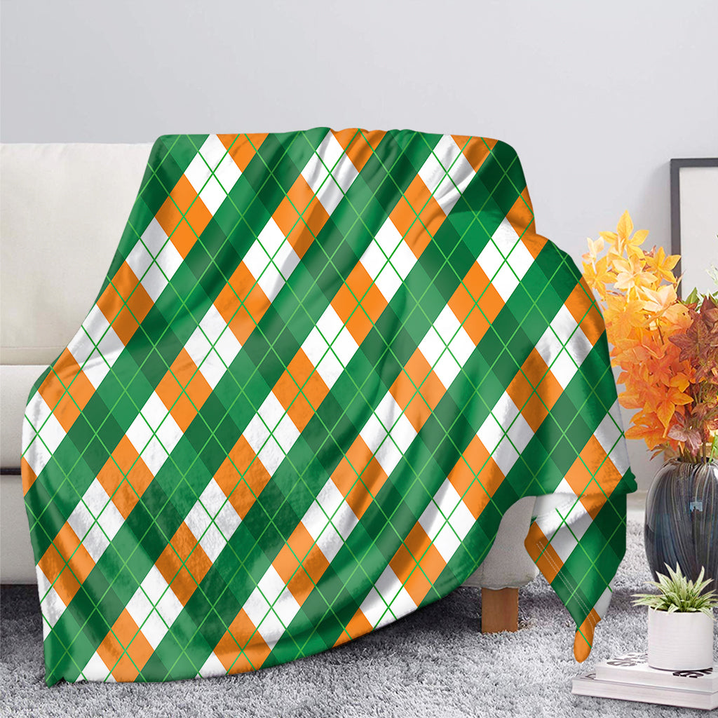 Irish Argyle Pattern Print Blanket