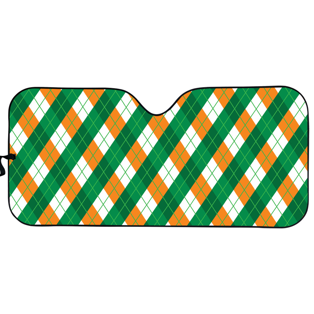 Irish Argyle Pattern Print Car Sun Shade