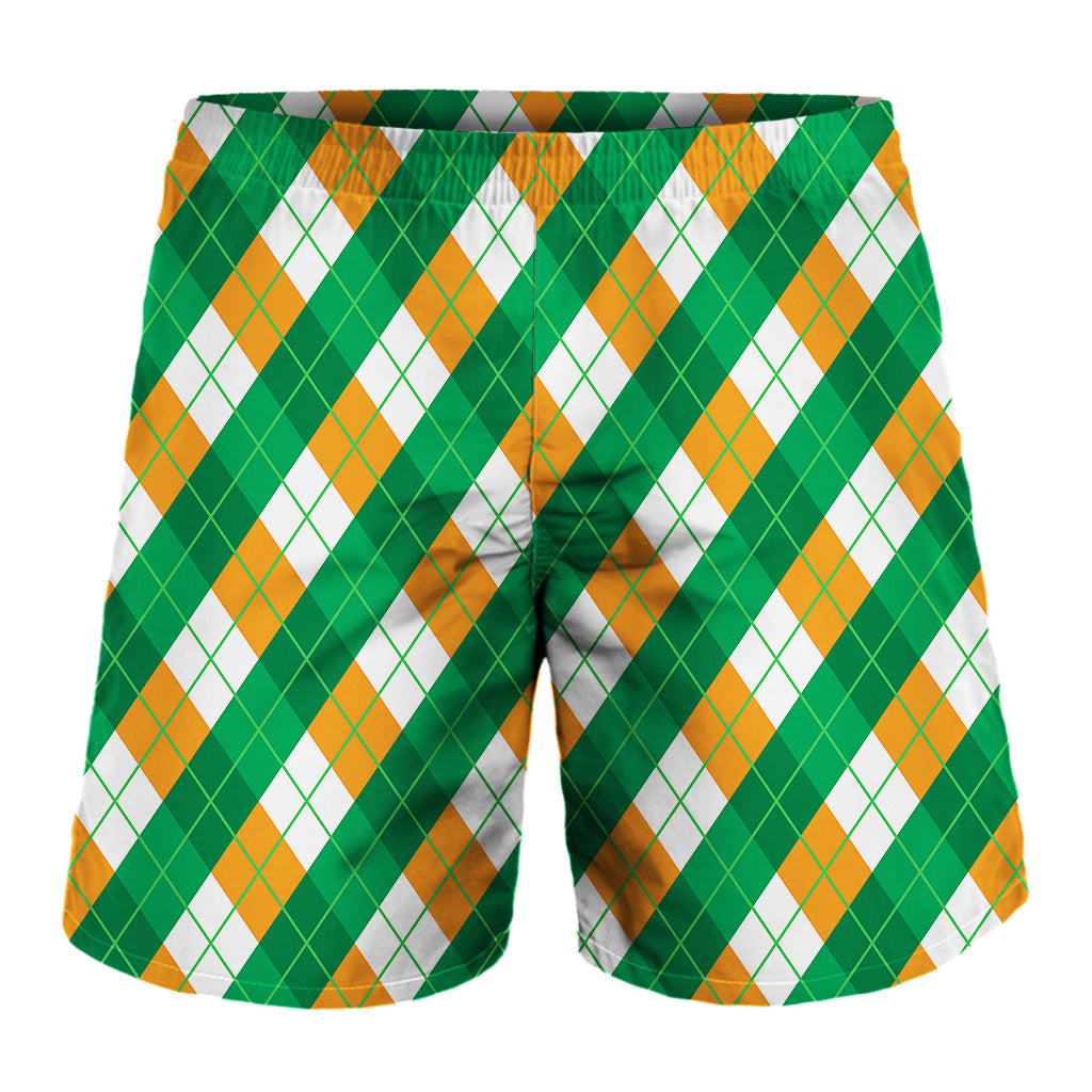 Irish Argyle Pattern Print Men's Shorts