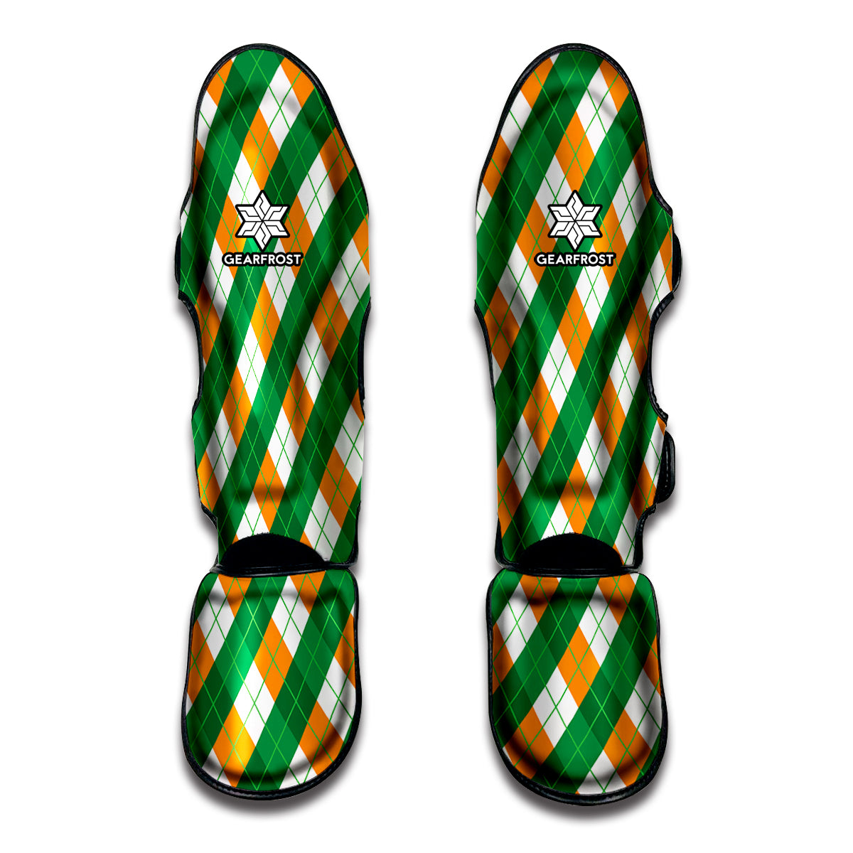 Irish Argyle Pattern Print Muay Thai Shin Guards