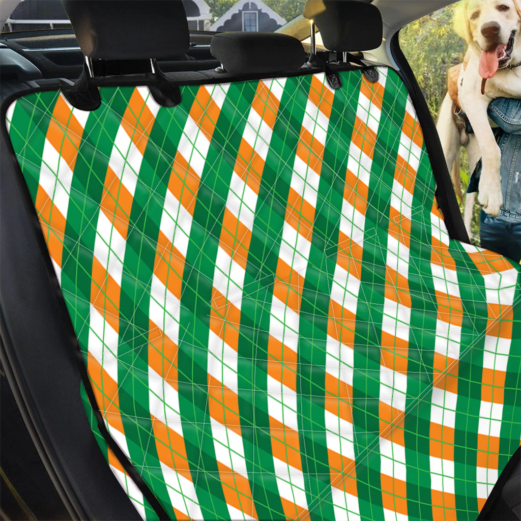 Irish Argyle Pattern Print Pet Car Back Seat Cover