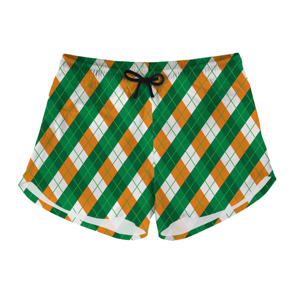 Irish Argyle Pattern Print Women's Shorts