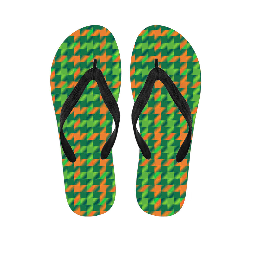 Irish Buffalo Check Pattern Print Flip Flops