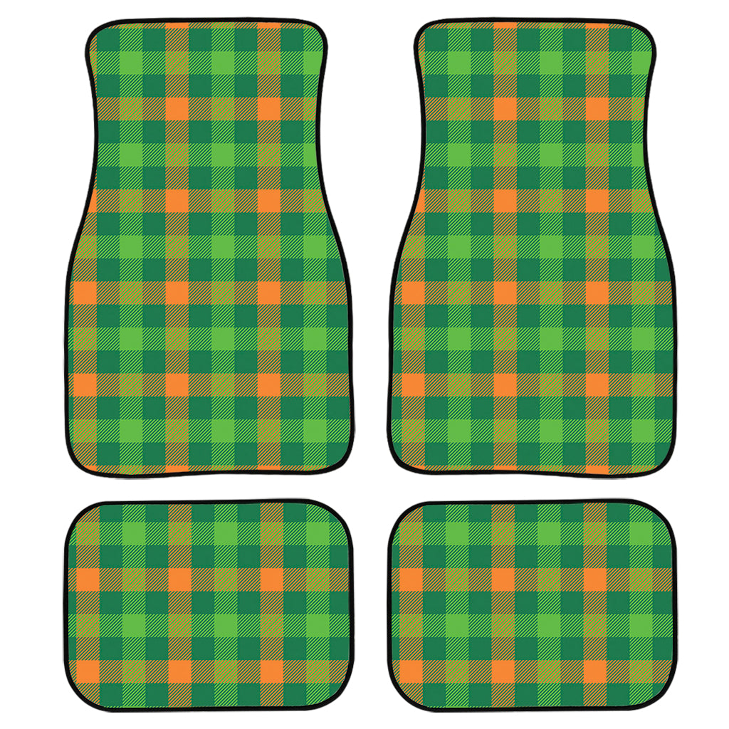 Irish Buffalo Check Pattern Print Front and Back Car Floor Mats