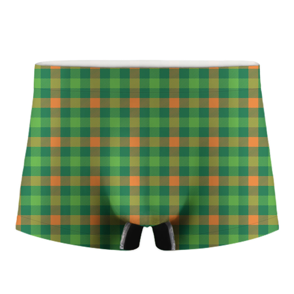 Irish Buffalo Check Pattern Print Men's Boxer Briefs