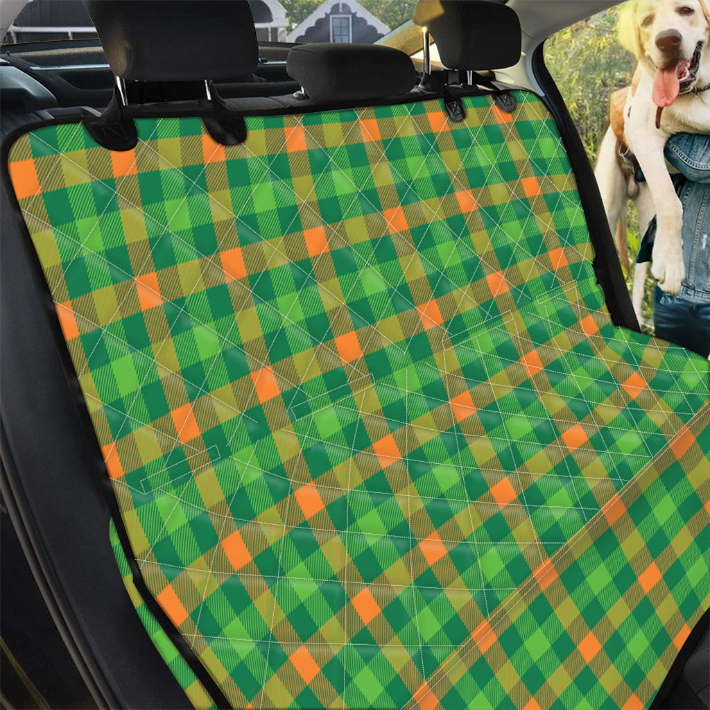 Irish Buffalo Check Pattern Print Pet Car Back Seat Cover