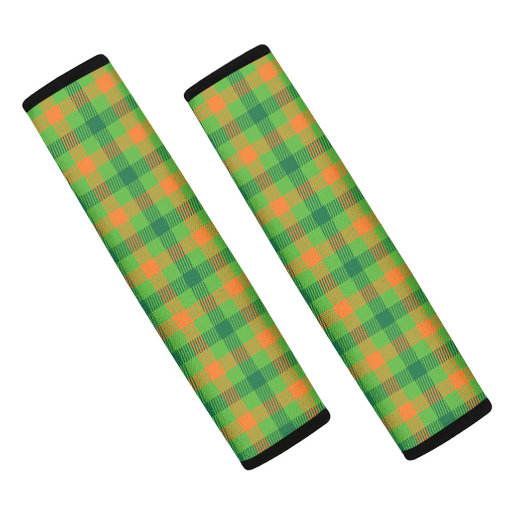 Irish Buffalo Plaid Pattern Print Car Seat Belt Covers