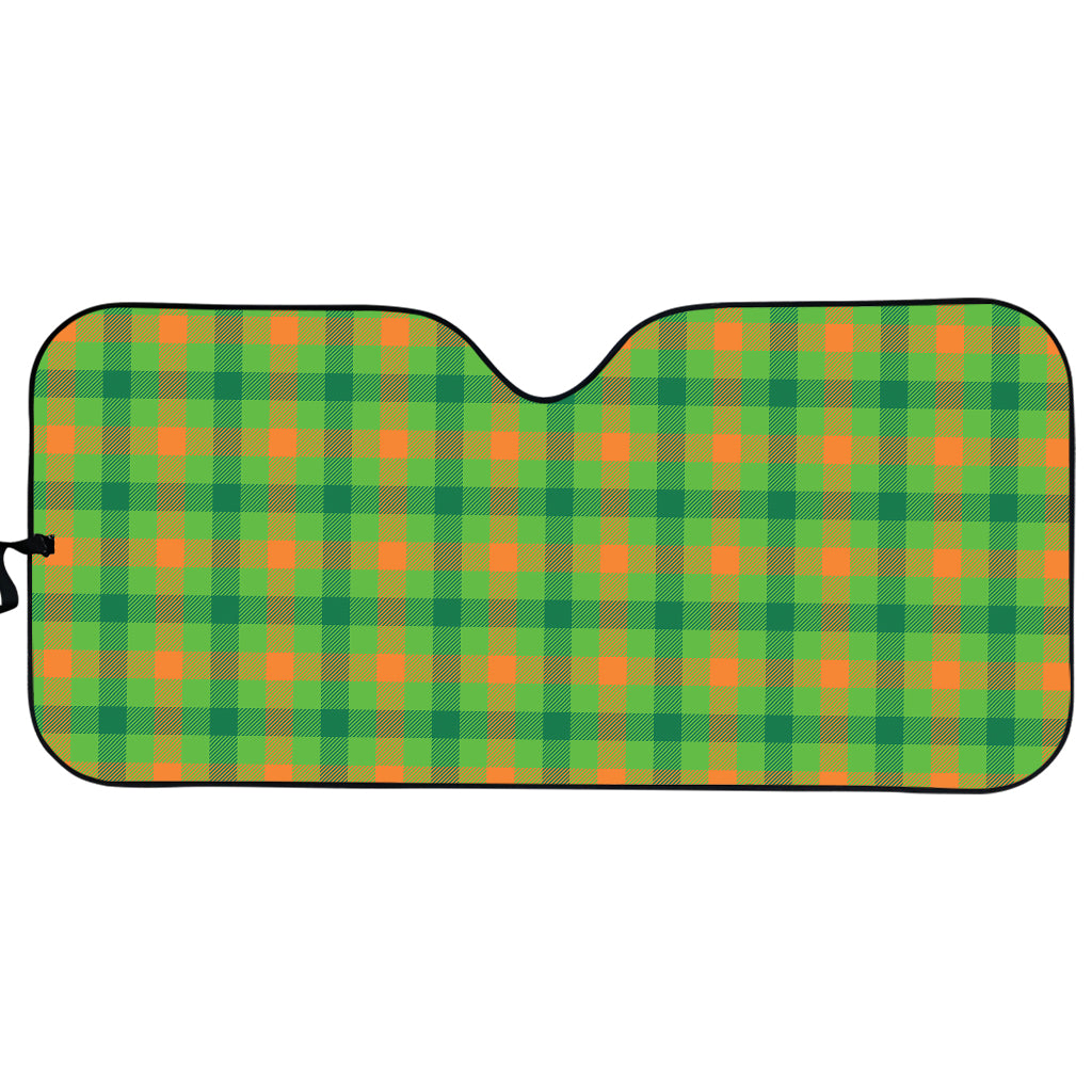 Irish Buffalo Plaid Pattern Print Car Sun Shade