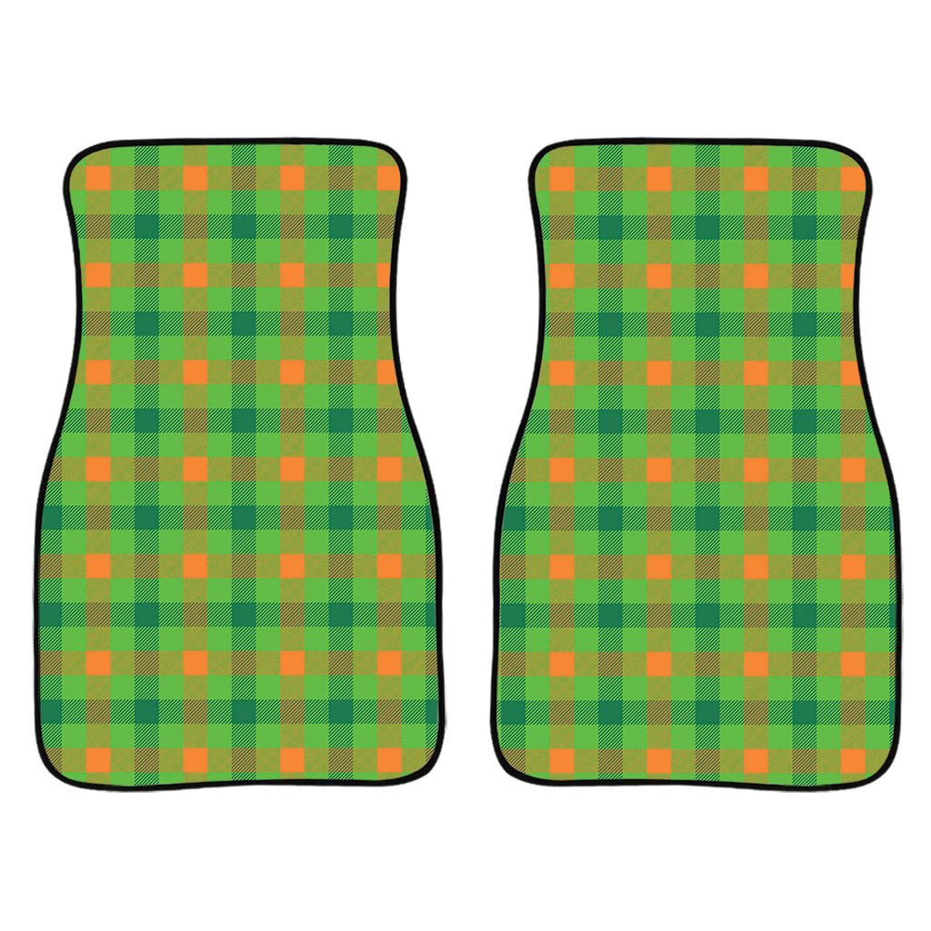 Irish Buffalo Plaid Pattern Print Front Car Floor Mats