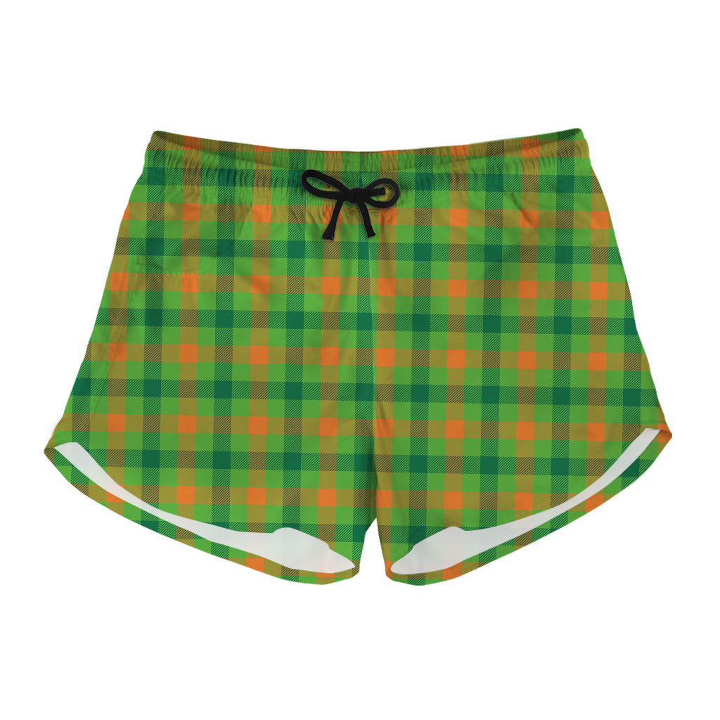 Irish Buffalo Plaid Pattern Print Women's Shorts