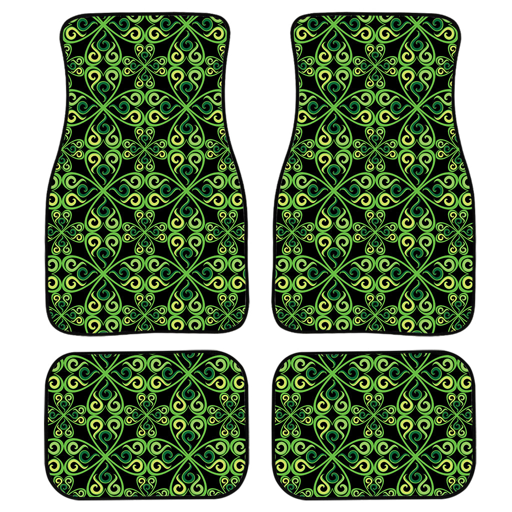 Irish Celtic Symbol Pattern Print Front and Back Car Floor Mats