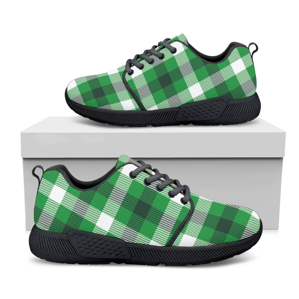 Irish Check Saint Patrick's Day Print Black Athletic Shoes