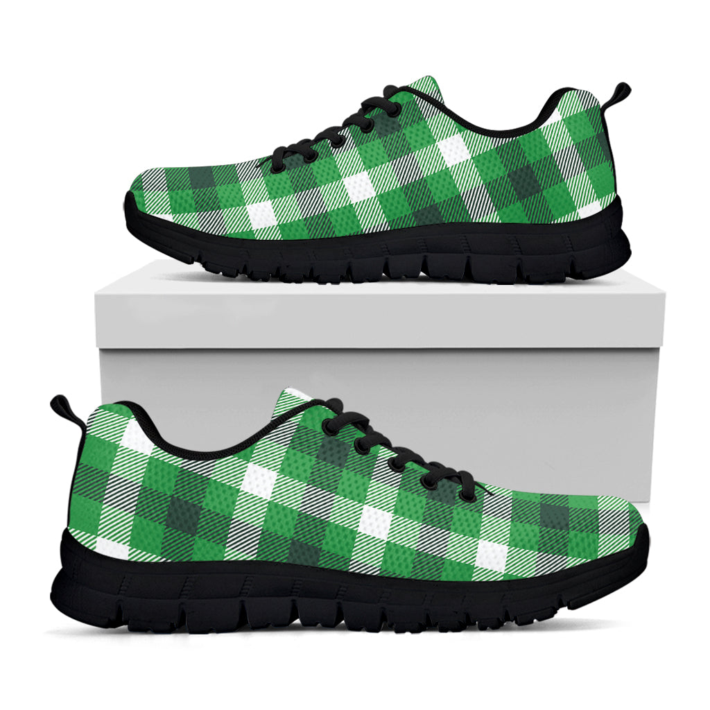 Irish Check Saint Patrick's Day Print Black Sneakers