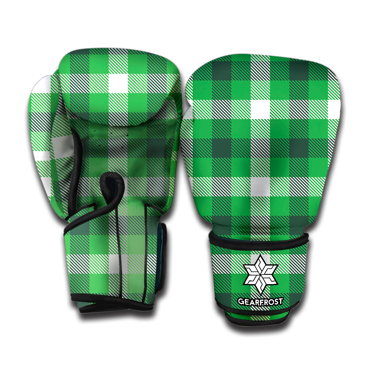 Irish Check Saint Patrick's Day Print Boxing Gloves