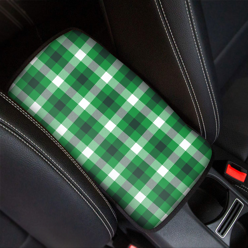 Irish Check Saint Patrick's Day Print Car Center Console Cover