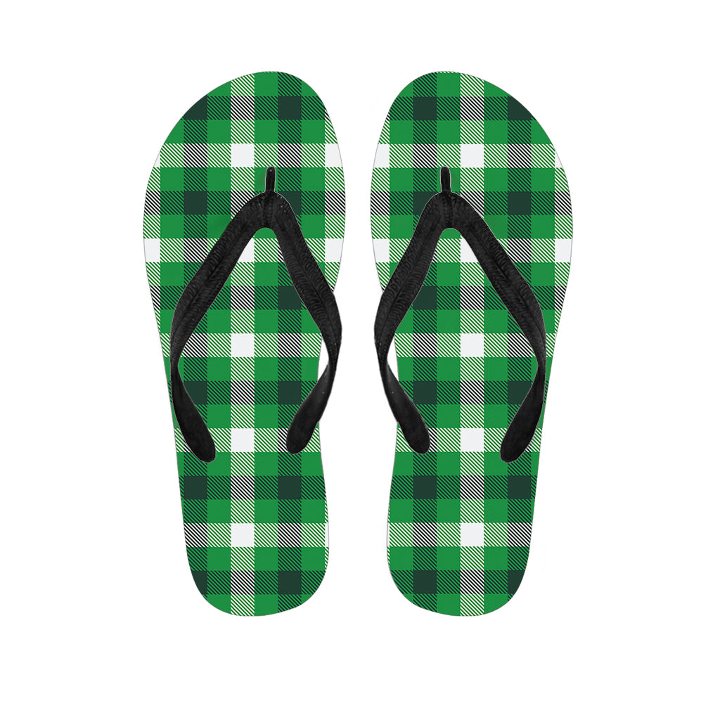 Irish Check Saint Patrick's Day Print Flip Flops