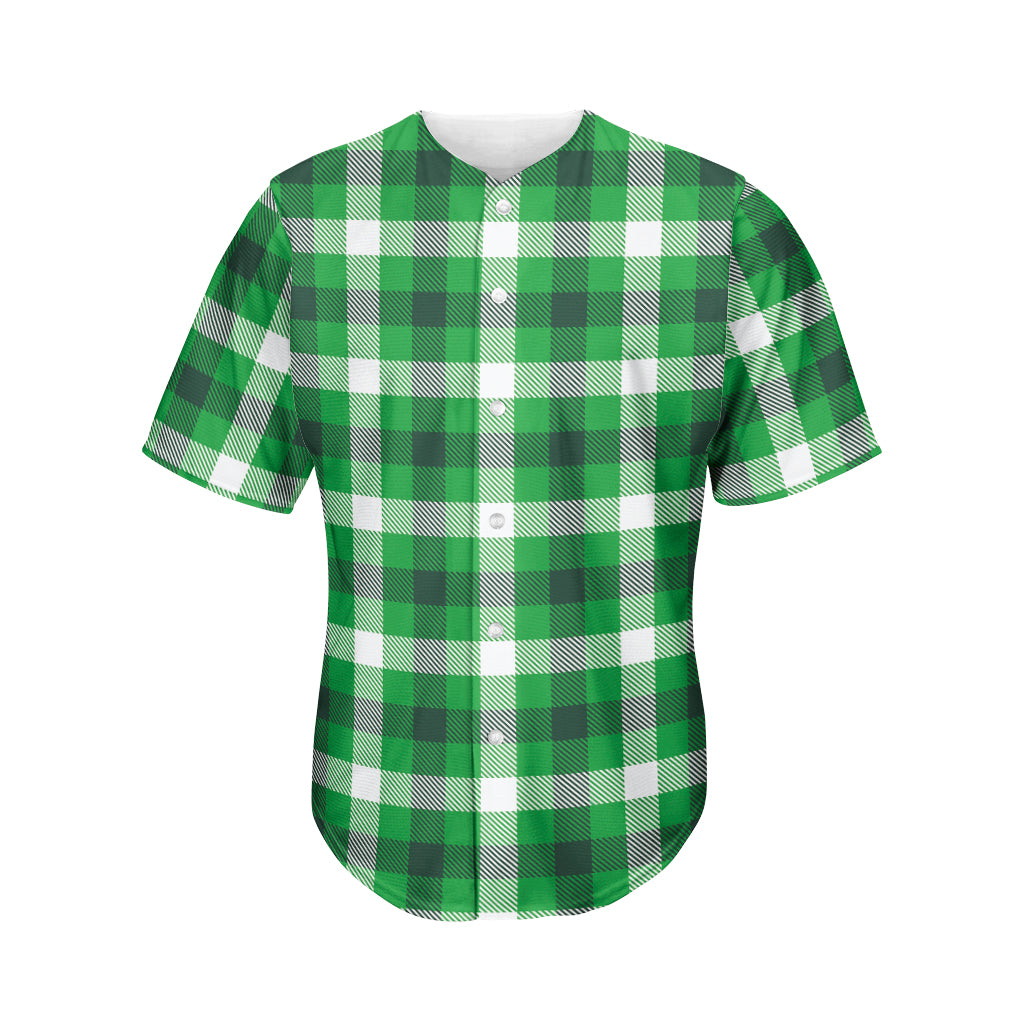 Irish Check Saint Patrick's Day Print Men's Baseball Jersey