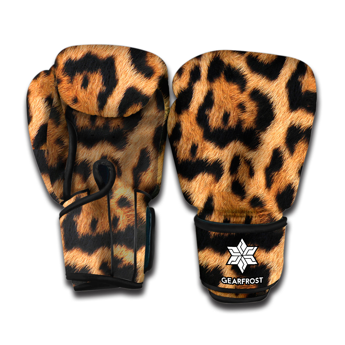 Jaguar Fur Pattern Print Boxing Gloves