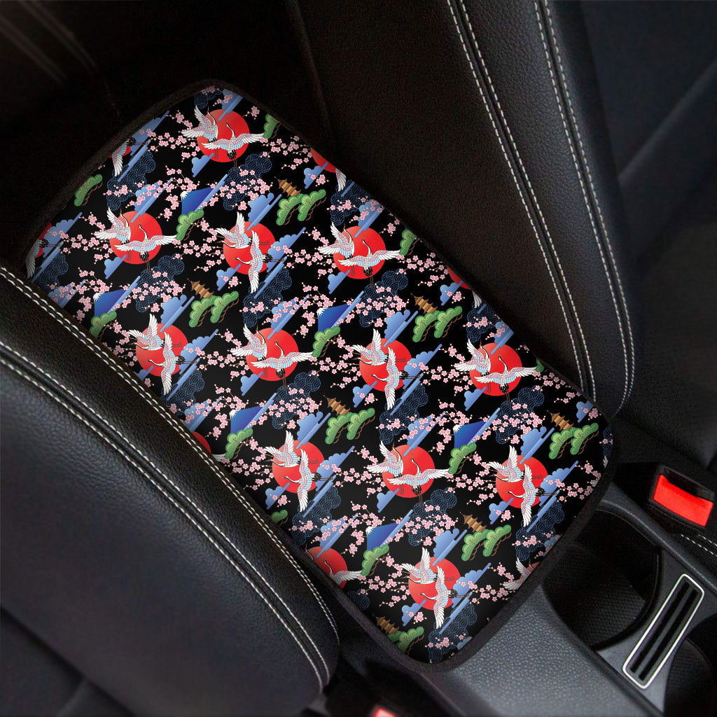 Japanese Traditional Pattern Print Car Center Console Cover